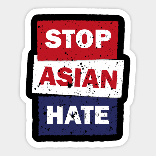 Crimes asian community supporter Stop Asian Hate Sticker